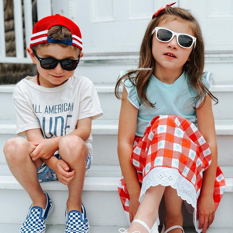 COASION Kids Polarized Sunglasses TPEE Rubber Flexible Shades for Girls Boys Age 3-9 - Image 2